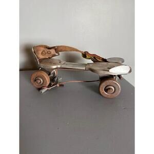 Pair Vintage Adjustable Clamp-On Roller Skates with key